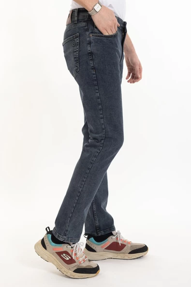 Erkek Mavi Slim Fit Likralı Jean Kot Pantolon 1121 - 3