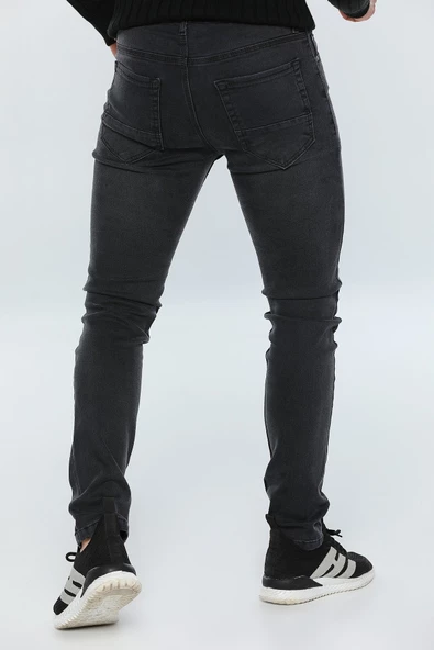 Erkek Füme Slim Fit Likralı Kot Jean Pantolon 2280 - 3