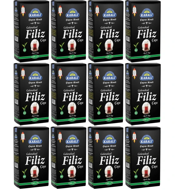 Karali Geleneksel Filiz Siyah Çay 12x1 Kg