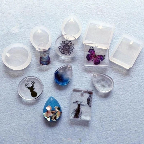 Kolye Reçine Epoksi, Mum ve Sabun Kalıbı - Damla - Kod:159 - 2