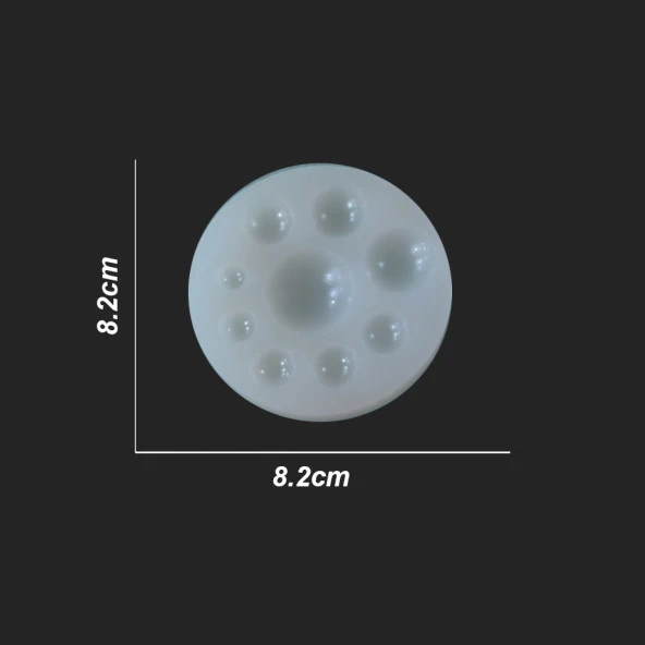 Kolye Reçine Epoksi,Mum,Sabun ve Beton Kalıbı - Minik Yuvarlaklar -Kod:09 - 2