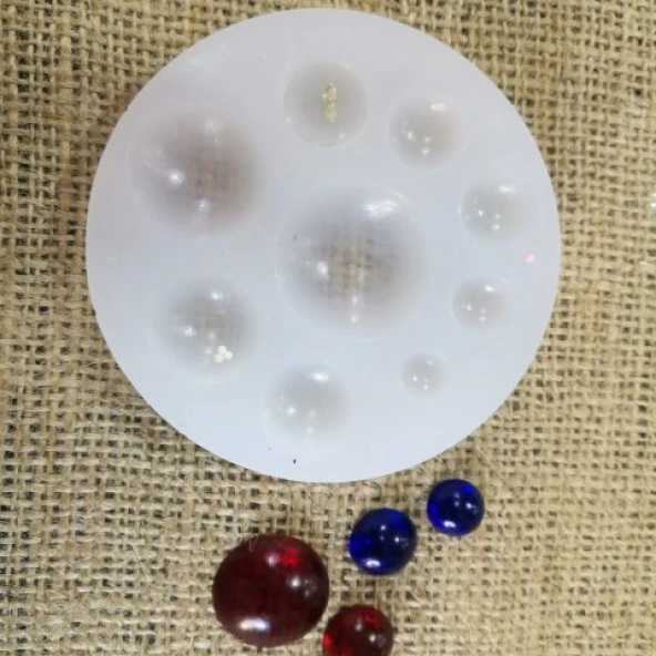 Kolye Reçine Epoksi,Mum,Sabun ve Beton Kalıbı - Minik Yuvarlaklar -Kod:09 - 3