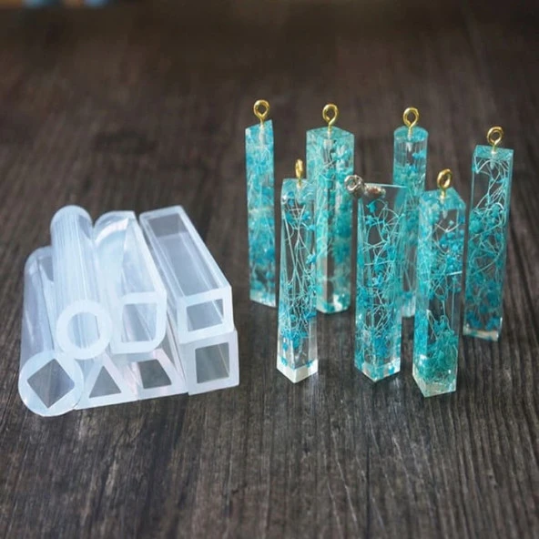 Altıgen Kolye Takı Reçine Epoksi Kalıp -Kod:147 - 7