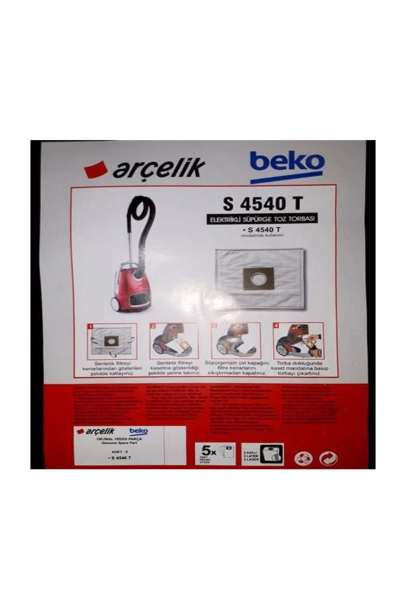 S 4540 T Süpürge Toz Torbası