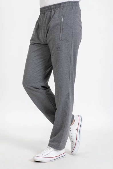 Erkek Pantolon Kesim Beli Lastikli Likralı Kompak Eşofman Altı 2570-Füme ürün görseli 1