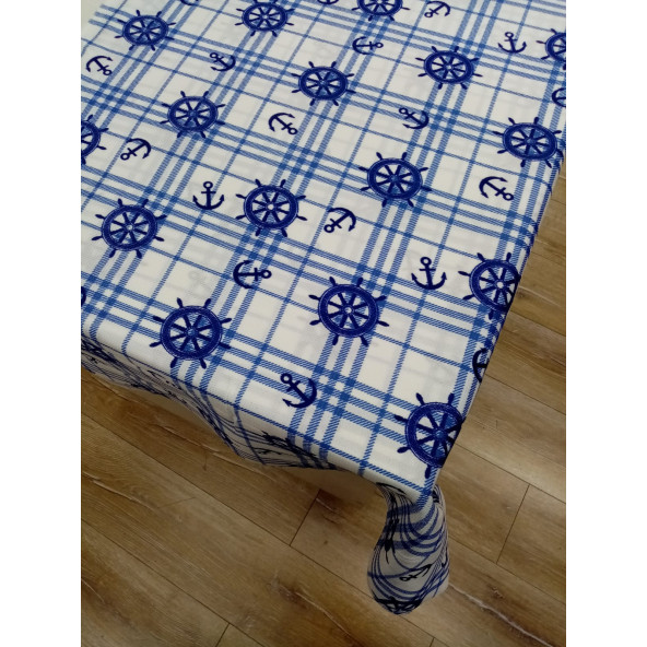 Hayat Home 120x140 Çapa Desenli Polyester Dertsiz Masa Örtüsü - 4