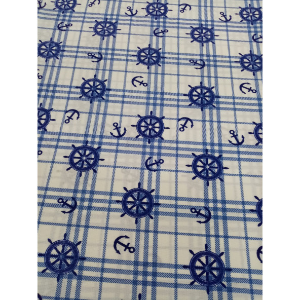 Hayat Home 120x160 Çapa Desenli Polyester Dertsiz Masa Örtüsü - 5
