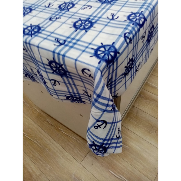 Hayat Home 120x180 Çapa Desenli Polyester Dertsiz Masa Örtüsü
