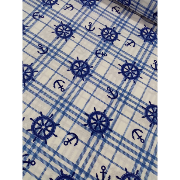 Hayat Home 120x180 Çapa Desenli Polyester Dertsiz Masa Örtüsü - 6