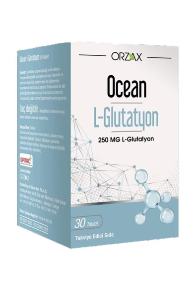 Orzax L-glutathione 250 Mg 30 Tablet Takviye Edici Gıda