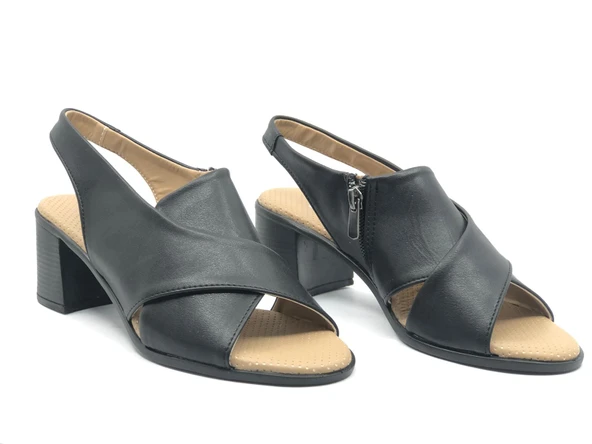 Ayakdaş Ortapedik Kısa Topuklu Çapraz Bantlı Kadın Ayakkabı - Resim 6