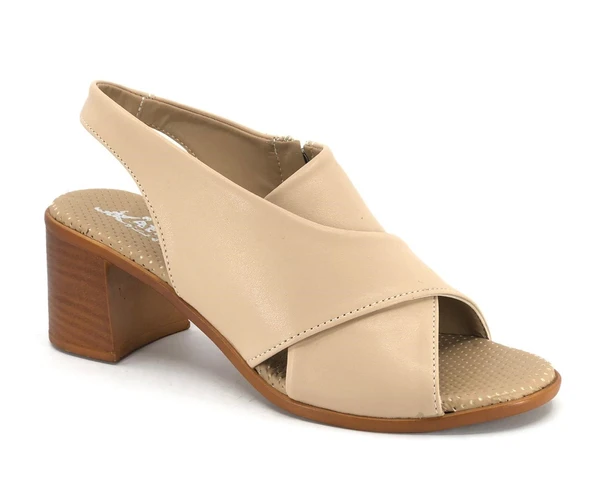 Ayakdaş Ortapedik Kısa Topuklu Çapraz Bantlı Kadın Ayakkabı - Resim 3