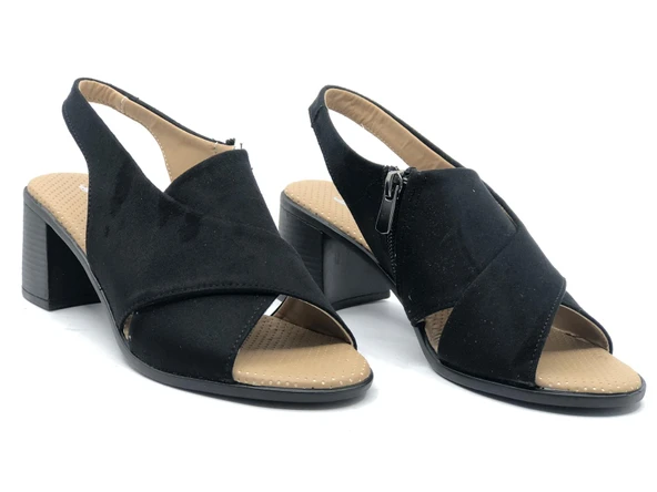 Ayakdaş Ortapedik Kısa Topuklu Çapraz Bantlı Kadın Ayakkabı - Resim 5