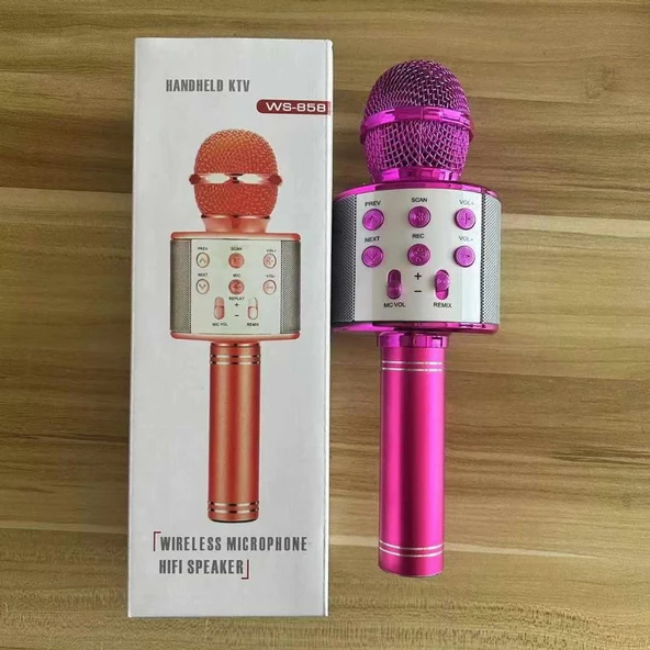 KARAOKE MİKROFON WS-858 Kablosuz Bluetooth 2.0 - 4