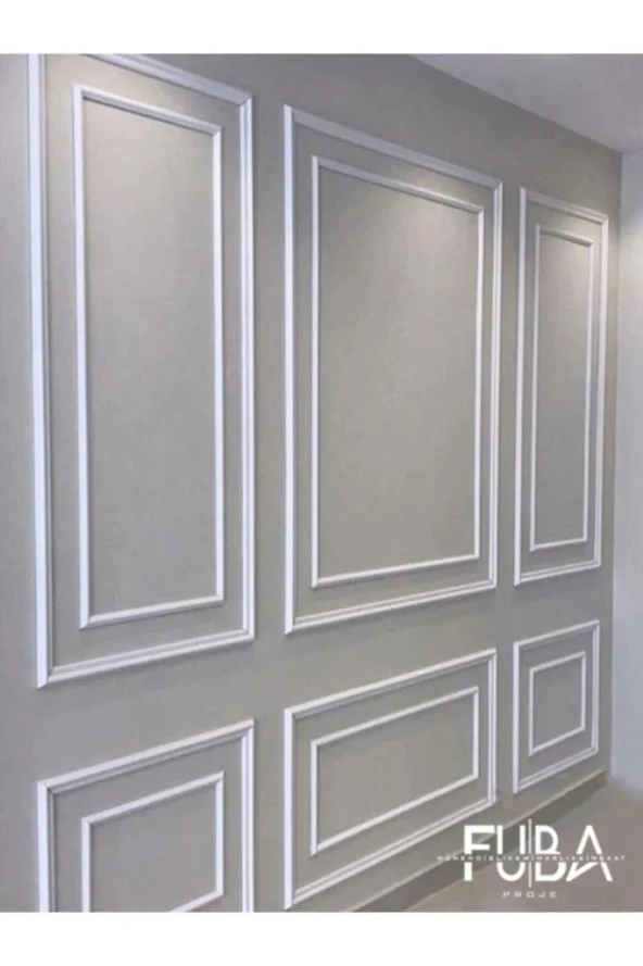 Renkli Duvarlar 4 x 240 Cm 1 Boy Boyanabilir Dekoratif PVC Duvar Çıtası Duvar Süsleri Koridor Salon Çıta Tasarım - 2