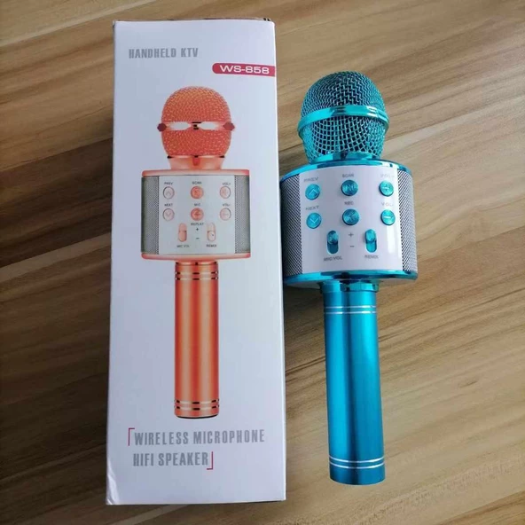 KARAOKE MİKROFON WS-858 Kablosuz Bluetooth 2.0 - 2