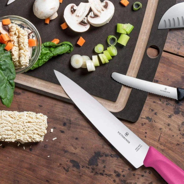 Victorinox 19cm Doğrama Bıçağı 6.8006.19L5B Pembe - 7