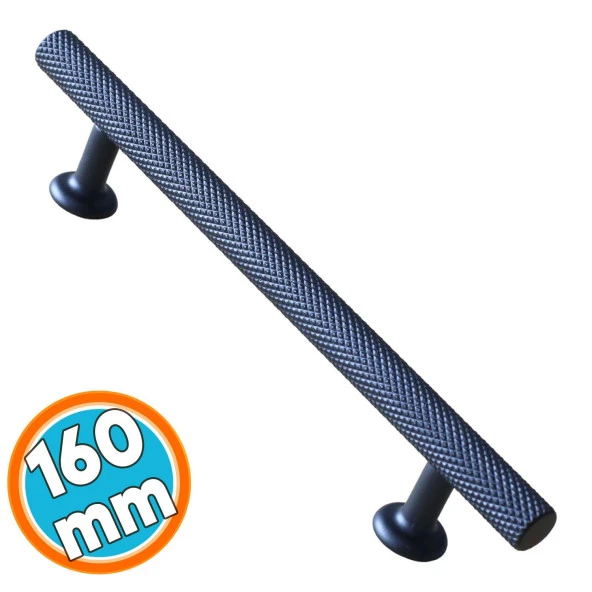 Mobilya Kulp Mutfak Dolabı Çekmece Dolap Kulpları Kapak Kulpu Kulbu Siyah 160 mm Metal ürün görseli