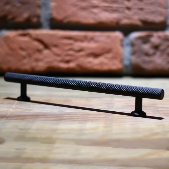 Mobilya Kulp Mutfak Dolabı Çekmece Dolap Kulpları Kapak Kulpu Kulbu Siyah 160 mm Metal - Resim 2