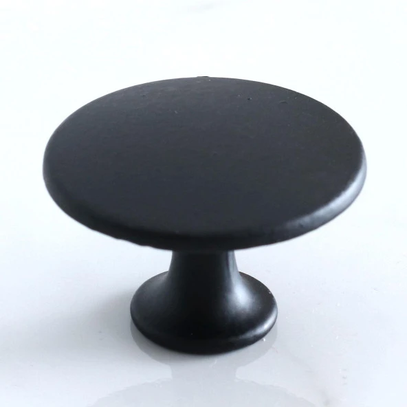 Daire Kulp Düğme Mat Siyah Mobilya Mutfak Dolabı Çekmece Dolap Kulpları Kapak Kulpu Kulb Metal - Resim 2