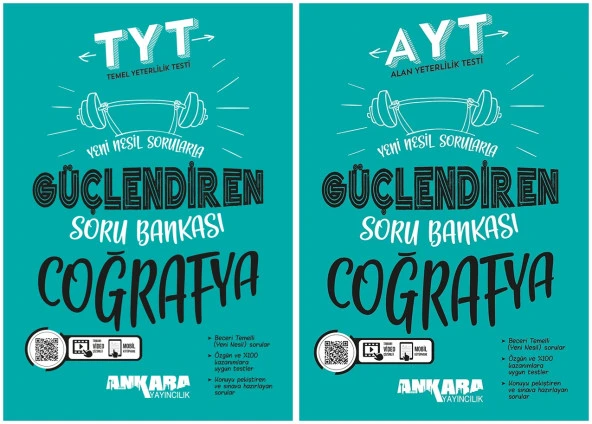 Ankara 2025 Tyt + Ayt Coğrafya Güçlendiren Soru Bankası Seti 2 Kitap