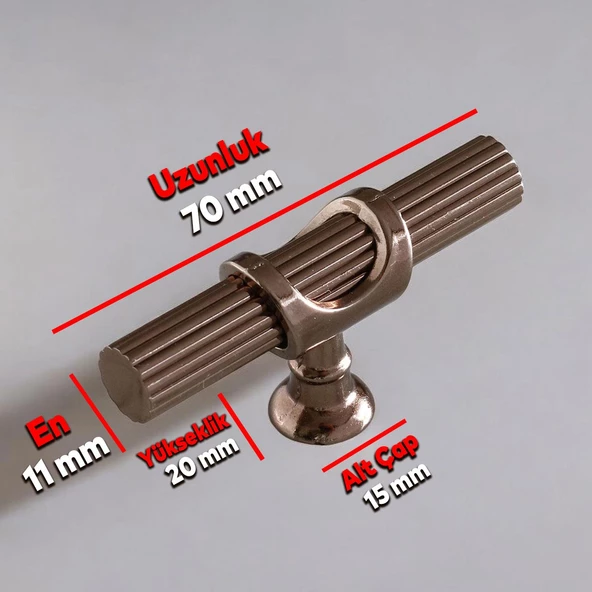 Arsin Bronz Metal Düğme Tek Vidalı Çekmece Mutfak Mobilya Dolabı Dolap Kulpu Kulbu Kulpları - 2
