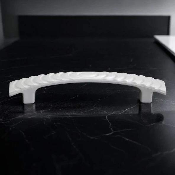 Ihlara 96 Mm (SERT PLASTİK) Beyaz Mobilya Çekmece Mutfak Dolap Dolabı Kulbu Kulpu Kulpları 5 Adet - Resim 4