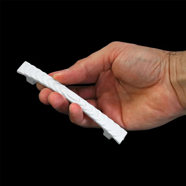 Ihlara 96 Mm (SERT PLASTİK) Beyaz Mobilya Çekmece Mutfak Dolap Dolabı Kulbu Kulpu Kulpları 5 Adet - Resim 3