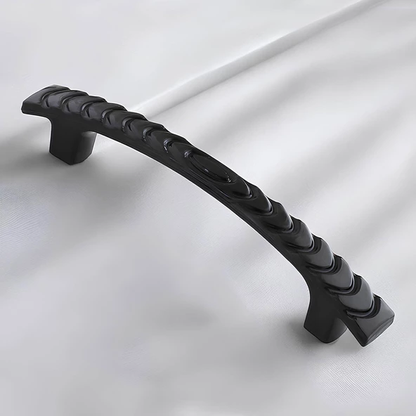 Ihlara 96 mm Kulp Sert Plastik Siyah Çekmece Mobilya Mutfak Dolap Kulbu Kulpu Kulpları 10 ADET - 5