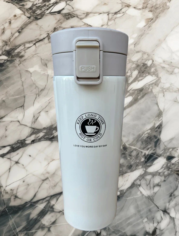 Arow Süper Trend Çift Katmanlı Termos - 500 ML - D-281-Krem - 2