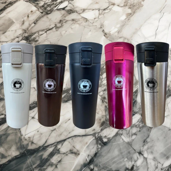 Arow Süper Trend Çift Katmanlı Termos - 500 ML - D-281-Krem - 5