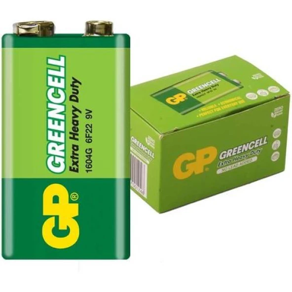 GP 1604G-B GREENCELL 9 VOLT PİL (10'LU PAKET)