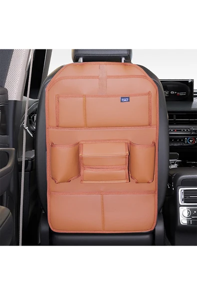 Bod Rodos Oto Koltuk Arkası Koruyucu Eşya Düzenleyici Araç içi Organizer Taba - 3