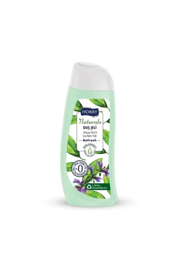 Hobby Duş Jeli Naturals Refresh Adaçayı Özü Çay Ağacı Yağı 500 Ml