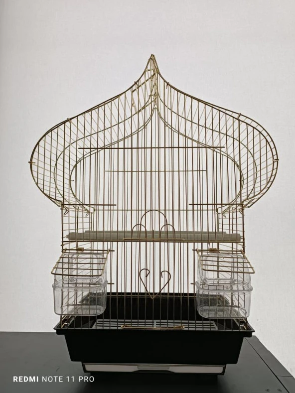 NetX Kafes 40x23x52 cm H1105A-P Damla Pirinç Kanarya Muhabbet Kuşu için
