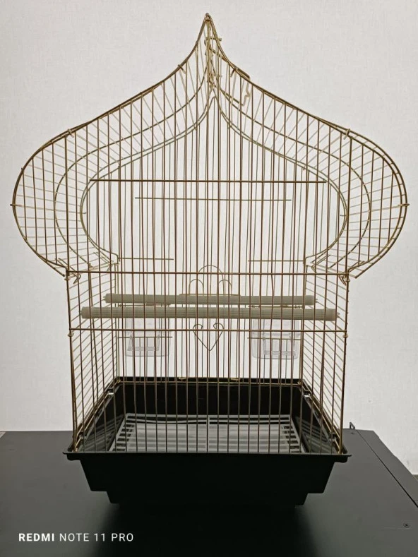 NetX Kafes 40x23x52 cm H1105A-P Damla Pirinç Kanarya Muhabbet Kuşu için - 3