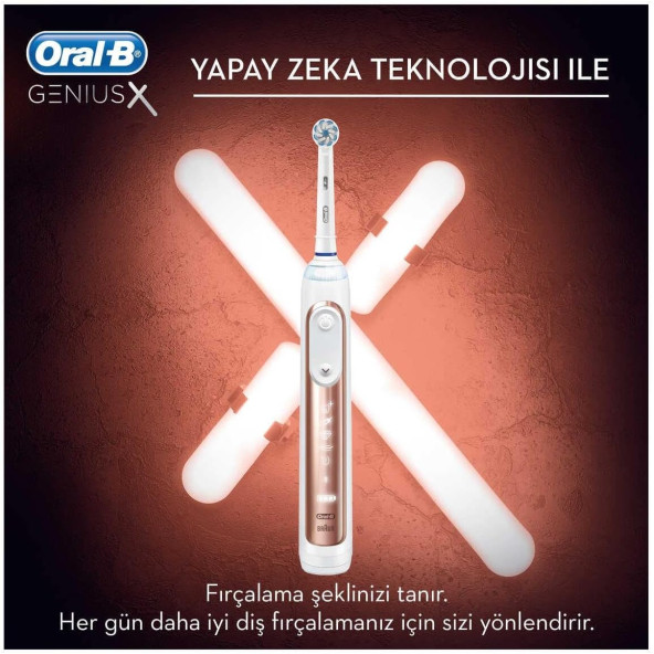 Oral-B Genius X 20000N Yapay Zeka Destekli Rose Gold Şarj Edebilir Diş Fırçası - 2