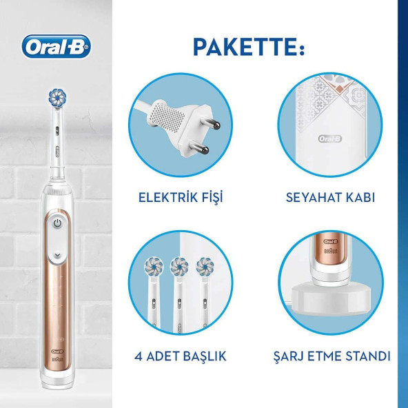 Oral-B Genius X 20000N Yapay Zeka Destekli Rose Gold Şarj Edebilir Diş Fırçası - 3