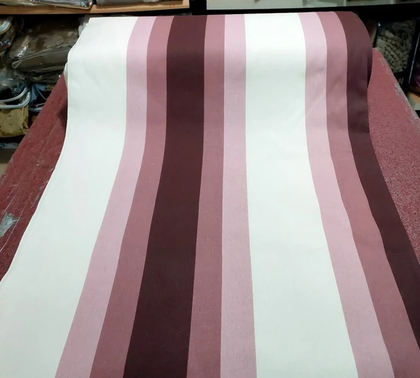 Balkon Perdesi Branda Kumaşı Metrelik (En 150cm)-Krem Bordo - 2