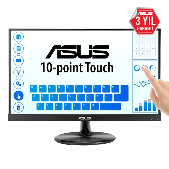ASUS 21.5"  vt229h 5ms ips touch mm d-sub hdmi/usb monitör