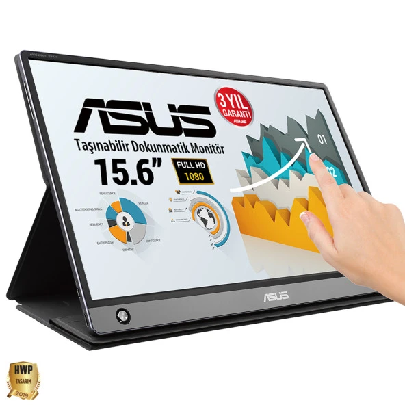 ASUS 15.6"  mb16amt 5ms mm usb type-c dokunmatik ips monitör