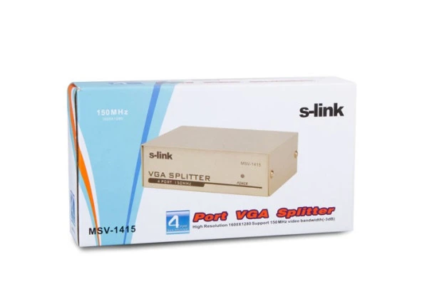 S-LINK MSV-1415 4 Port VGA Çoklayici Splitter - 4