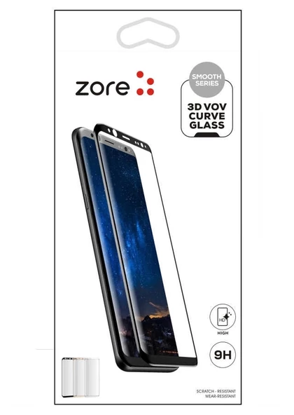 Samsung Uyumlu S8 3D Vov Curve Glass Ekran Koruyucu