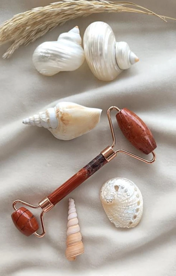 Roller Doğal Taş Masaj Aleti Jasper Taşı Yüz Roller Yüz Taşı Masaj Taşı - 2