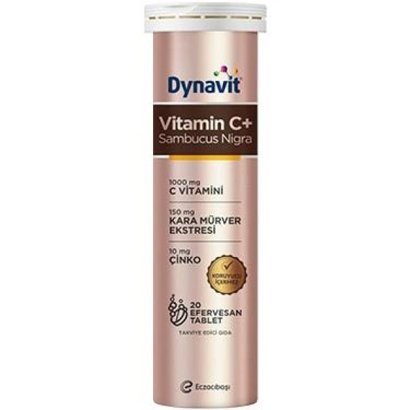 Dynavit Vitamin C+ Vitamin D3+ Çinko 20 Efervesan Tablet