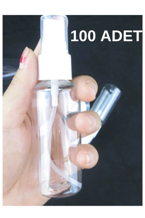 Sprey Başlıklı Boş şişe 75ml 100 Adet + 6 Hediye