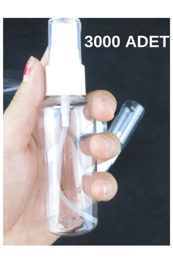 Sprey Başlıklı Boş şişe 50ml 3000 Adet + 12 Hediye