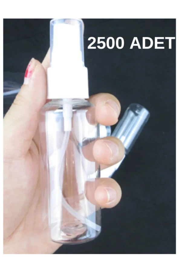 Sprey Başlıklı Boş şişe 50ml 2500 Adet + 12 Hediye