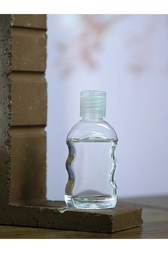 Tırtıklı Boş Flip Top Kapaklı Kolonya - Dezenfektan Şişesi 12 Adet 50 ml - 50 ml
