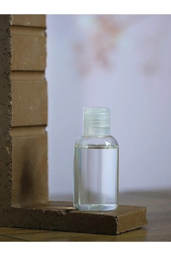 12 Adet 50 Ml Boş Flip Top Kapaklı Kolonya - Dezenfektan Şişesi - 50 ml